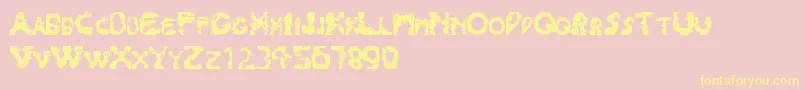 Splash180 Font – Yellow Fonts on Pink Background