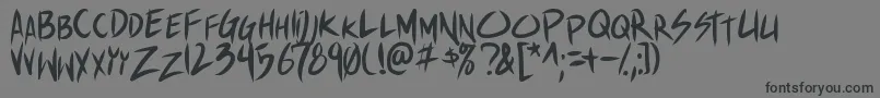Shinakibapunx Font – Black Fonts on Gray Background