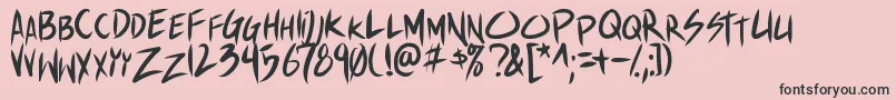 Shinakibapunx Font – Black Fonts on Pink Background