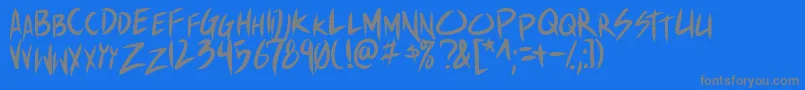Shinakibapunx Font – Gray Fonts on Blue Background