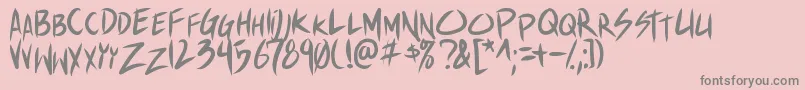 Shinakibapunx Font – Gray Fonts on Pink Background
