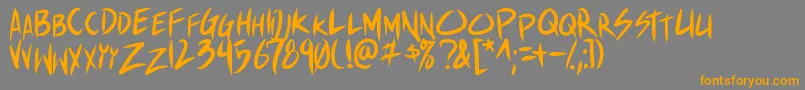 Shinakibapunx Font – Orange Fonts on Gray Background