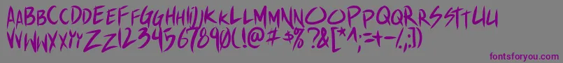 Shinakibapunx Font – Purple Fonts on Gray Background