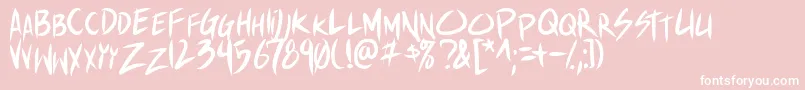 Shinakibapunx Font – White Fonts on Pink Background