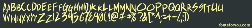 Shinakibapunx Font – Yellow Fonts on Black Background