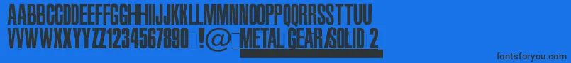 Mgs2 Font – Black Fonts on Blue Background