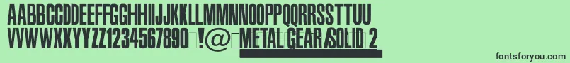 Mgs2 Font – Black Fonts on Green Background