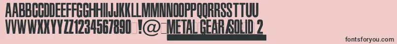 Mgs2-Schriftart – Schwarze Schriften auf rosa Hintergrund