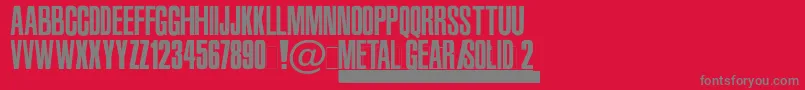 Mgs2 Font – Gray Fonts on Red Background