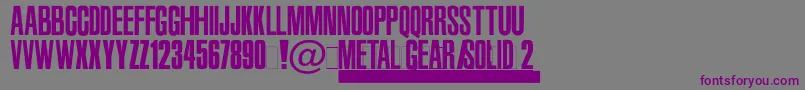 Mgs2 Font – Purple Fonts on Gray Background