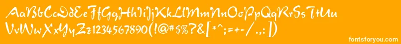 VeronaScriptMf Font – White Fonts on Orange Background