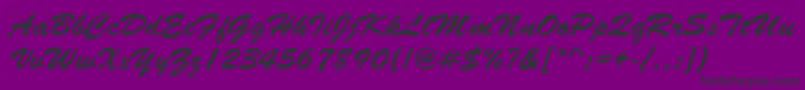 Artista Font – Black Fonts on Purple Background