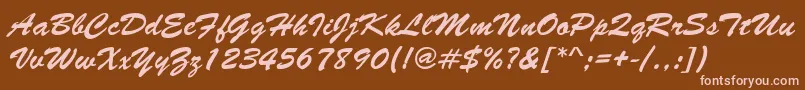 Artista Font – Pink Fonts on Brown Background