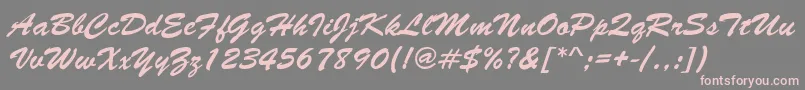 Artista Font – Pink Fonts on Gray Background