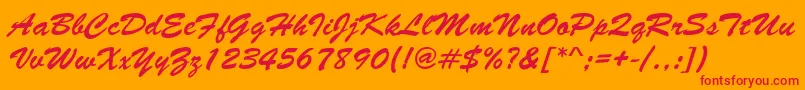 Artista Font – Red Fonts on Orange Background