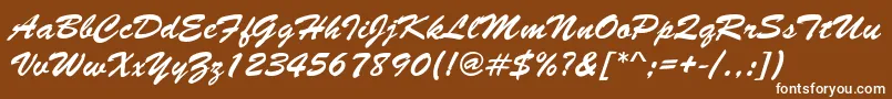 Artista Font – White Fonts on Brown Background