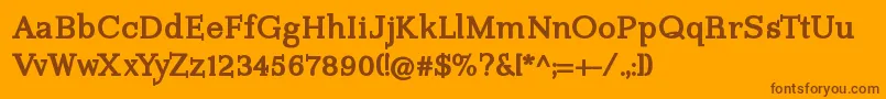fuente ImprimerieBold – Fuentes Marrones Sobre Fondo Naranja