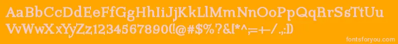 ImprimerieBold Font – Pink Fonts on Orange Background