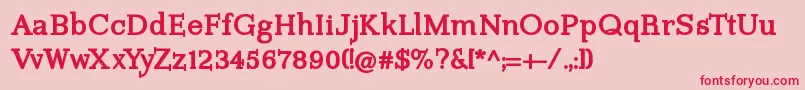 ImprimerieBold Font – Red Fonts on Pink Background