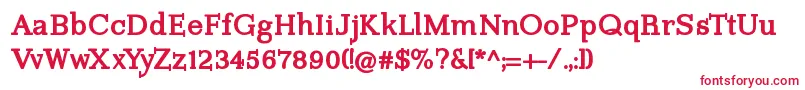 ImprimerieBold Font – Red Fonts on White Background