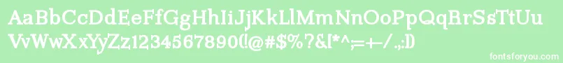 ImprimerieBold Font – White Fonts on Green Background