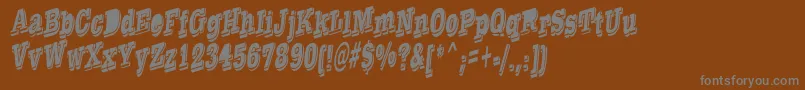 Czcionka TaylorReverseItalic – szare czcionki na brązowym tle