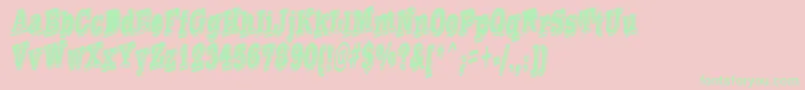TaylorReverseItalic Font – Green Fonts on Pink Background