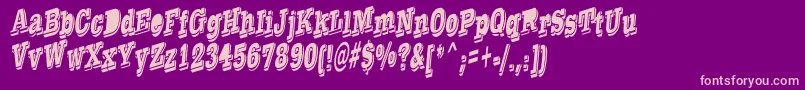 TaylorReverseItalic Font – Pink Fonts on Purple Background