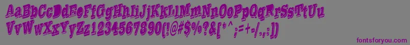 Шрифт TaylorReverseItalic – фиолетовые шрифты на сером фоне