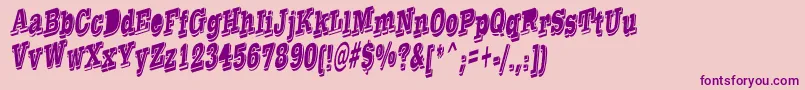 TaylorReverseItalic-Schriftart – Violette Schriften auf rosa Hintergrund