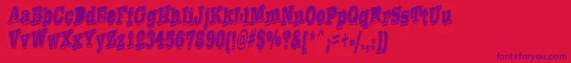 TaylorReverseItalic Font – Purple Fonts on Red Background