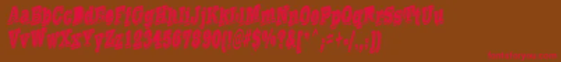 TaylorReverseItalic-Schriftart – Rote Schriften auf braunem Hintergrund