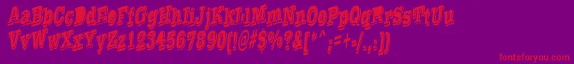 Police TaylorReverseItalic – polices rouges sur fond violet