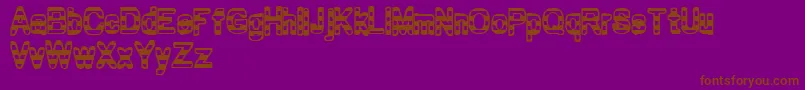 Zebraparade Font – Brown Fonts on Purple Background