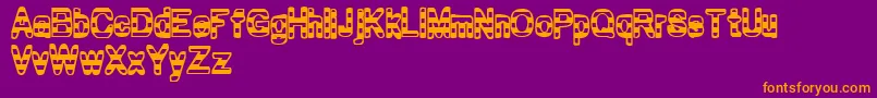 Zebraparade Font – Orange Fonts on Purple Background