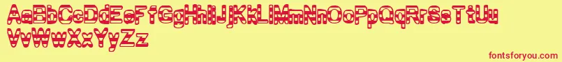 Zebraparade Font – Red Fonts on Yellow Background