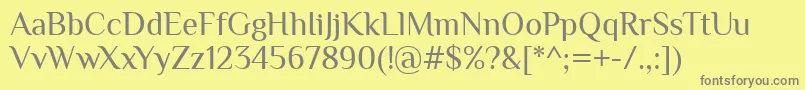 Philosopher Font – Gray Fonts on Yellow Background