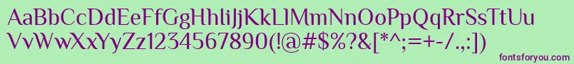Philosopher Font – Purple Fonts on Green Background