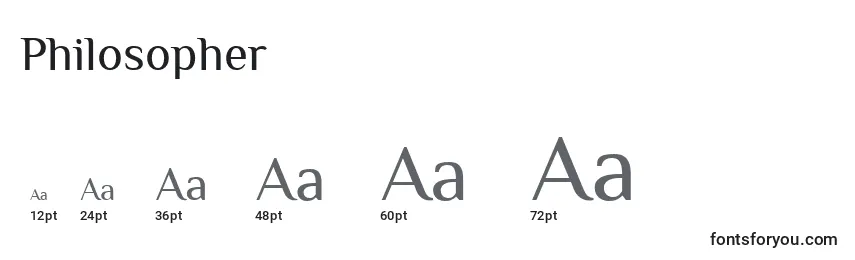 Philosopher Font Sizes