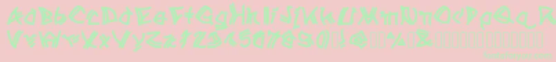 Atribeofaclems Font – Green Fonts on Pink Background