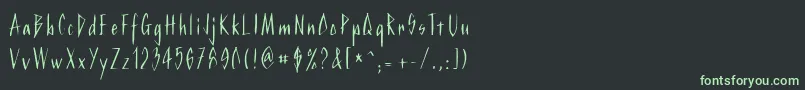 フォントKurtz – 黒い背景に緑の文字
