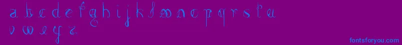 FemmeFatal Font – Blue Fonts on Purple Background