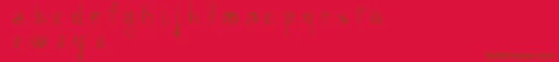 FemmeFatal Font – Brown Fonts on Red Background