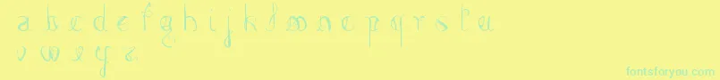 FemmeFatal Font – Green Fonts on Yellow Background