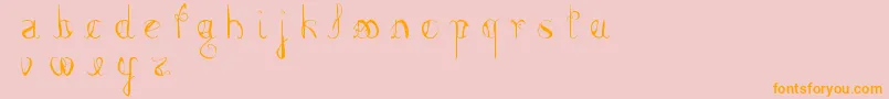 Шрифт FemmeFatal – оранжевые шрифты на розовом фоне