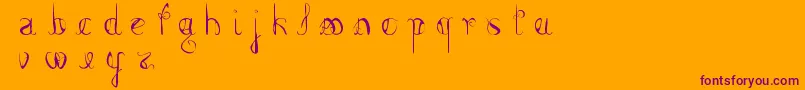 Шрифт FemmeFatal – фиолетовые шрифты на оранжевом фоне