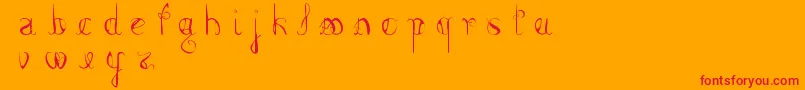 FemmeFatal Font – Red Fonts on Orange Background