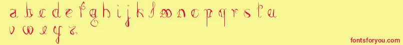 FemmeFatal Font – Red Fonts on Yellow Background