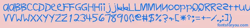 fuente FirstgradedisplaycapssskRegular – Fuentes Azules Sobre Fondo Rosa