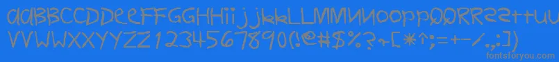 Police FirstgradedisplaycapssskRegular – polices grises sur fond bleu